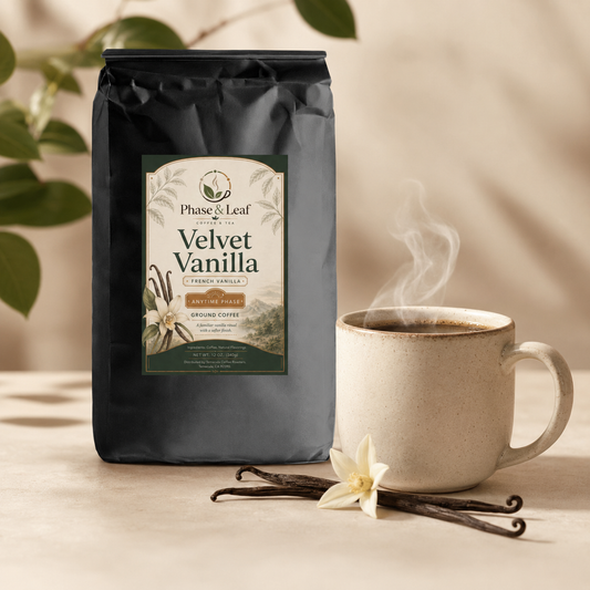 Velvet Vanilla flavored coffee bag for an anytime ritual