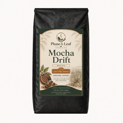 Mocha Drift Coffee 12 oz exact-label package mock-up