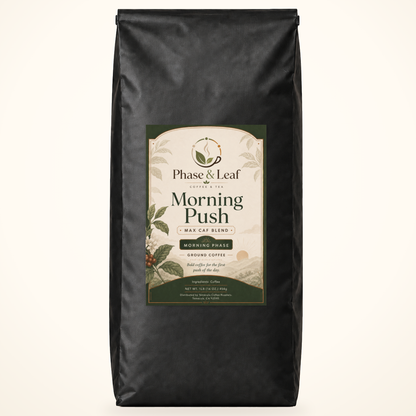 Morning Push Coffee 1 lb derived package mock-up